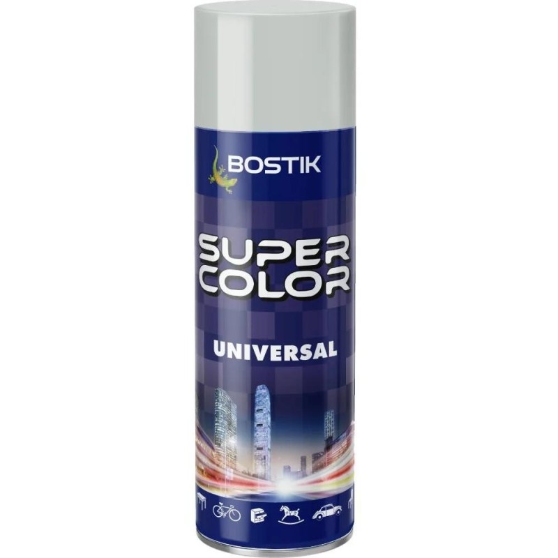 Set 2 x Vopsea Spray Universala Gri Deschis, pentru Retus, RAL 7035, Bostik, 400 ml
