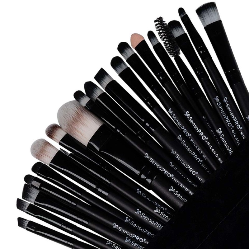 Set 20 Pensule Machiaj SensoPRO Milano Travel Back To Black + Cadou