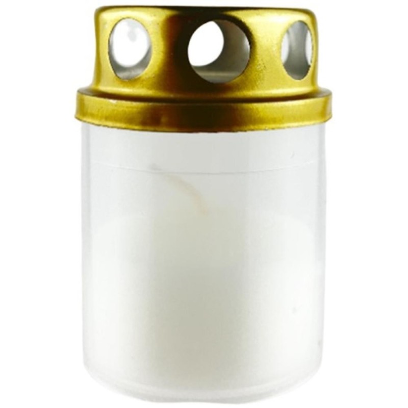 Set 20 x Candela cu Capac, Alba, 8 Ore