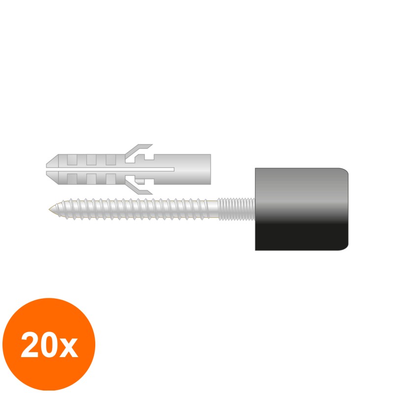 Set 20 x Opritor pentru Usa, Gri