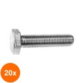 Set 20 x Surub Cap Hexagonal Total Filetat 933 Inox A2-M8 x 90