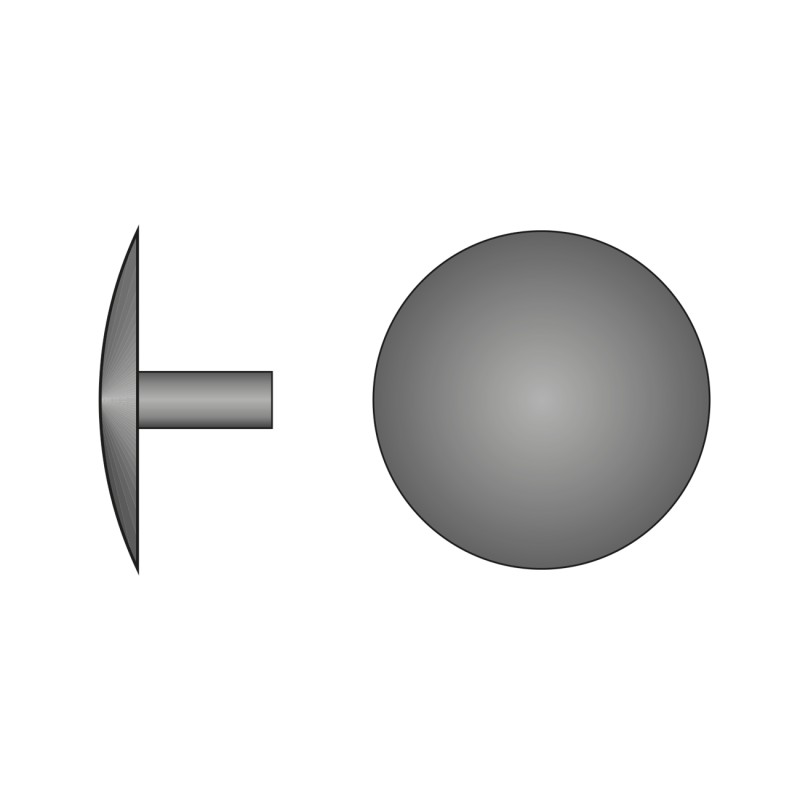 Set 200 x Capacele Plastic R15 mm Picior Cilindric Plastic Colorat-Stejar