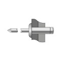 Set 200 x Pop-nituri Cap Bombat Aluminiu / Aluminiu-4.8 X 27