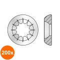 Set 200 x Saiba Rozeta Forma R4 Alama Nichelat-4.8x 8.8x2.7