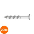 Set 200 x Surub Pvc 70 Otel Zincat-4.8 X 65