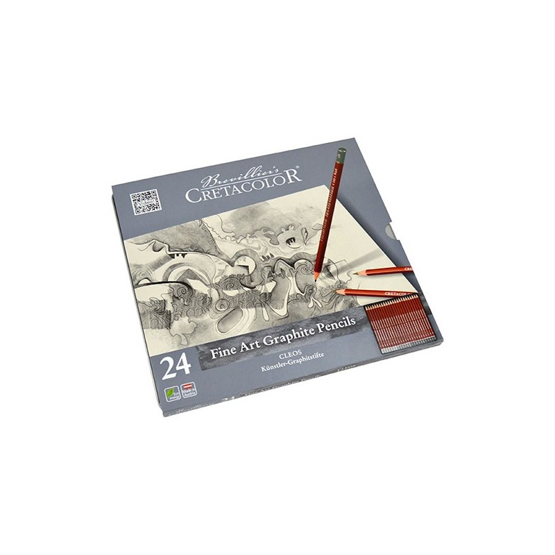 Set 24 Creioane Grafit Cretacolor