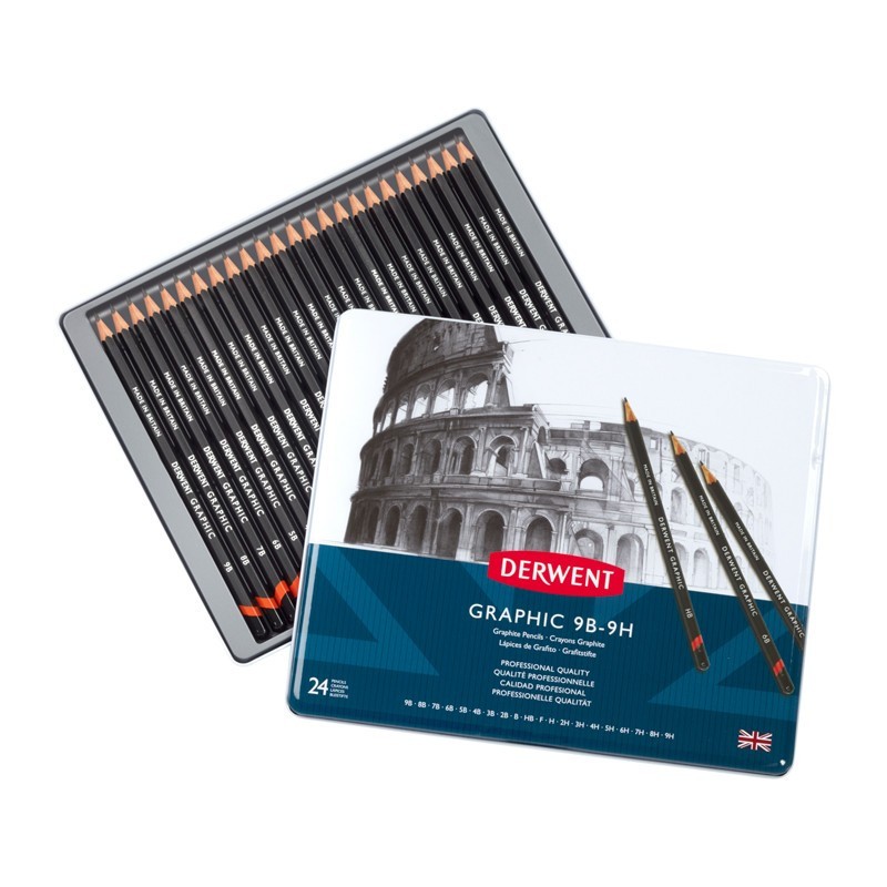 Set 24 Creioane Grafit Graphic Derwent