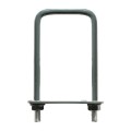 Set 25 x Brida Gard, 80 x 60 mm, pentru Fixare Panouri Gard, Stalp Rectangular, Gri Antracit