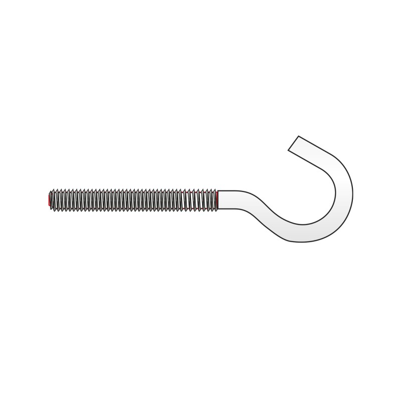 Set 25 x Carlig Filetat Fara Saibe Piulite Otel Zincat-M 12 X 40
