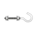 Set 25 x Carlig Filetat Saibe Piulite Otel Zincat-M 12 X 40