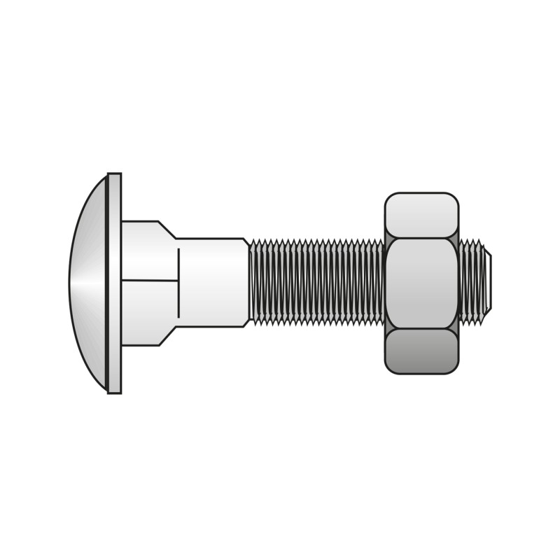 Set 25 x Surub Torbant Piulita 603 Otel Zincat-M12 x 200
