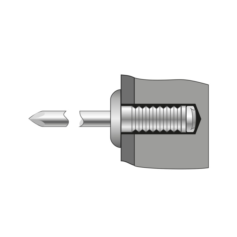Set 250 x Pop-nit Ingropat Cap Bombat Aluminiu-Otel-4.8 X 14