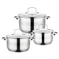 Set 3 Cratita din Inox Grunberg, cu Capac