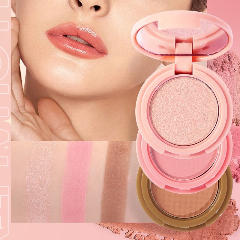 Set 3 in 1 Handaiyan Highlight & Blush & Contouring 02, 6 g