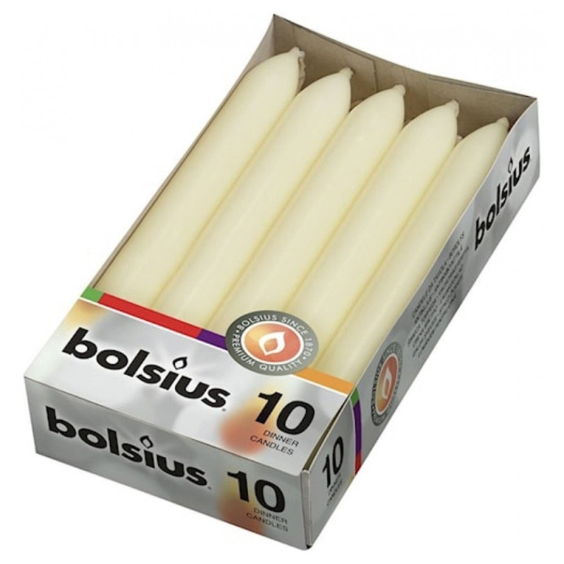 Set 3 x 10  Lumanare Cilindrica Bolsius Crem