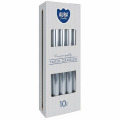 Set 3 x 10  Lumanari Conice Aura Argintii