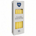 Set 3 x 10  Lumanari Conice Aura Galbene