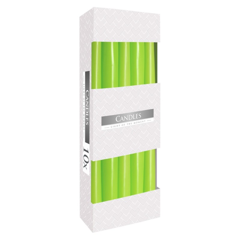 Set 3 x 10  Lumanari Conice Bispol Verde Mar