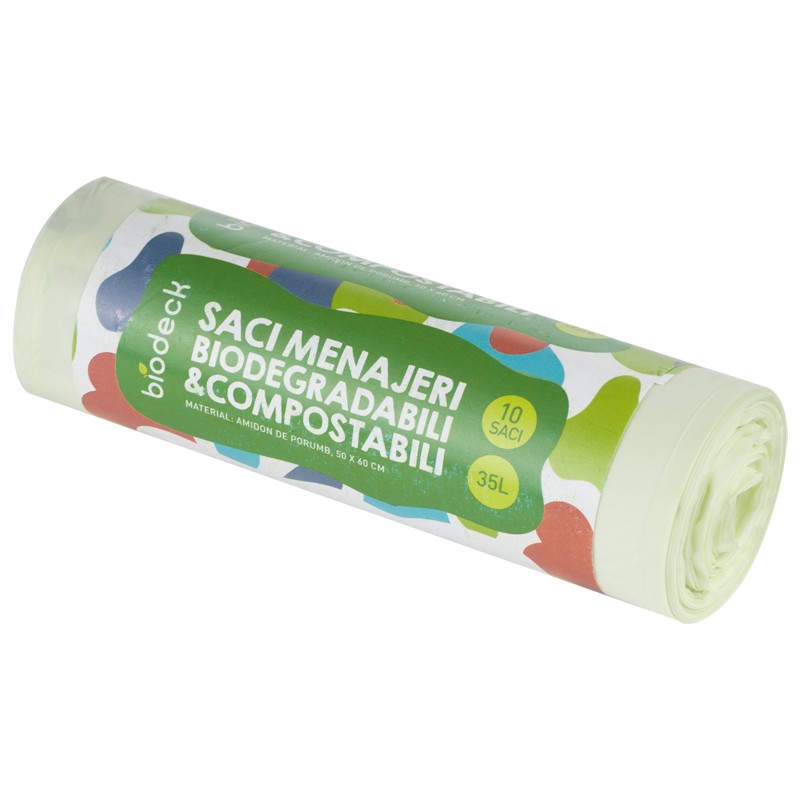 Set 3 x 10 Saci Biodegradabili, Compostabili, 35 l