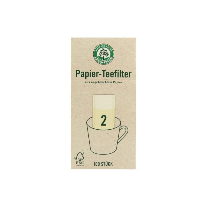 Set 3 x 100 Filtre pentru Ceai, Gr 2, Lebensbaum