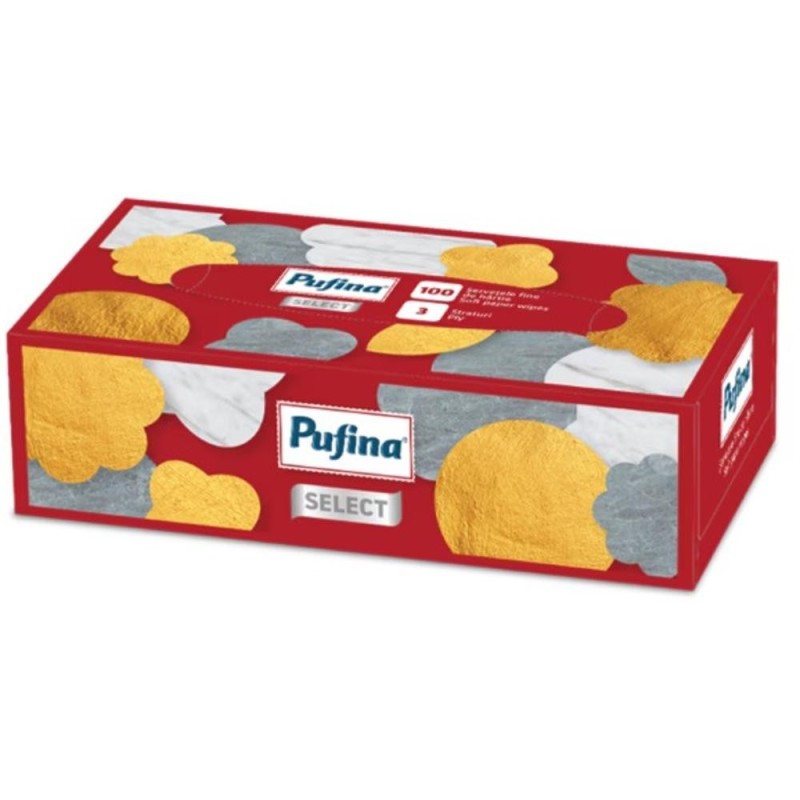 Set 3 x 100 Servetele Faciale, 3 Straturi, Pufina