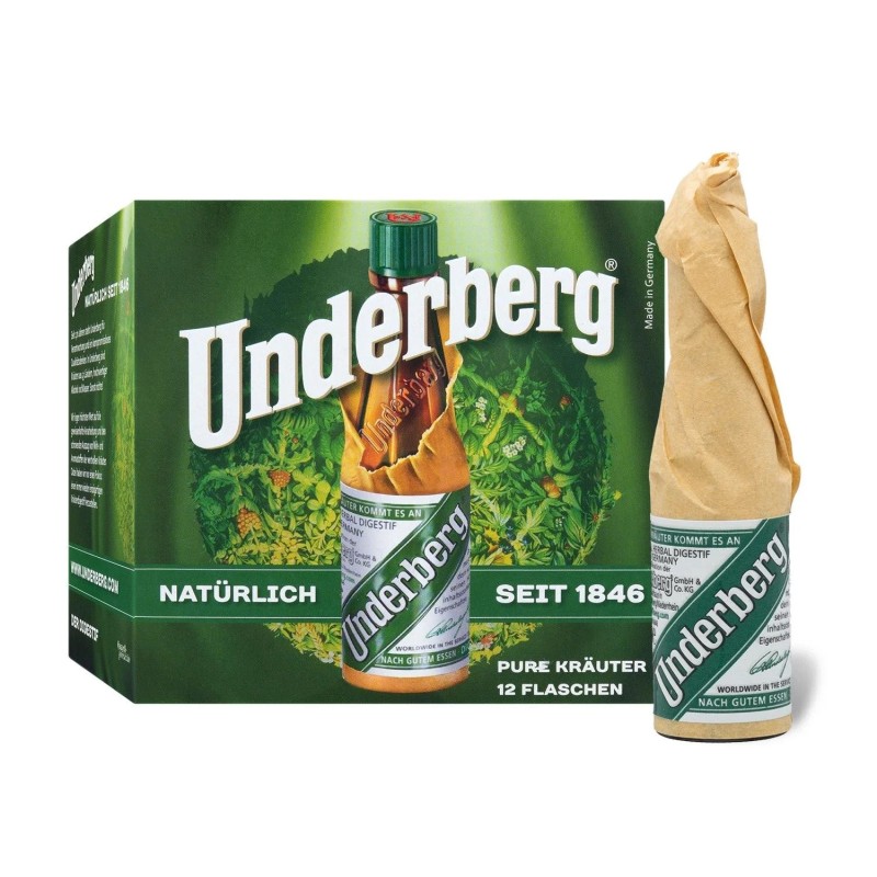 Set 3 x 12 Bitter Underberg, la Cutie de Carton, 44% Alcool, 20 ml