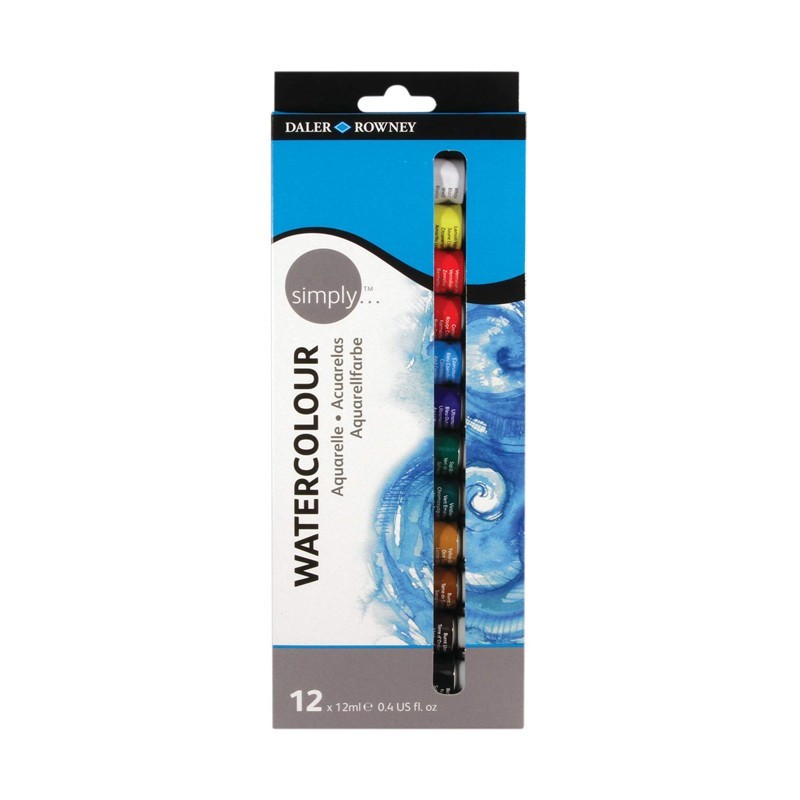 Set 3 x 12 x12ml Acuarele Simply Daler Rowney