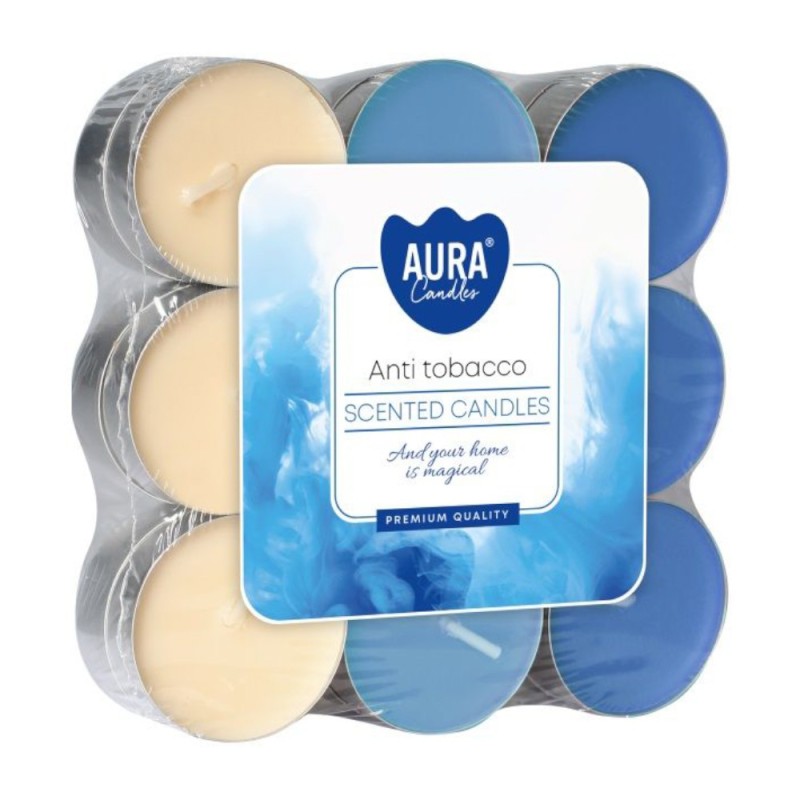 Set 3 x 18 Lumanari Pastila, 4 Ore, Antitabac, Aura