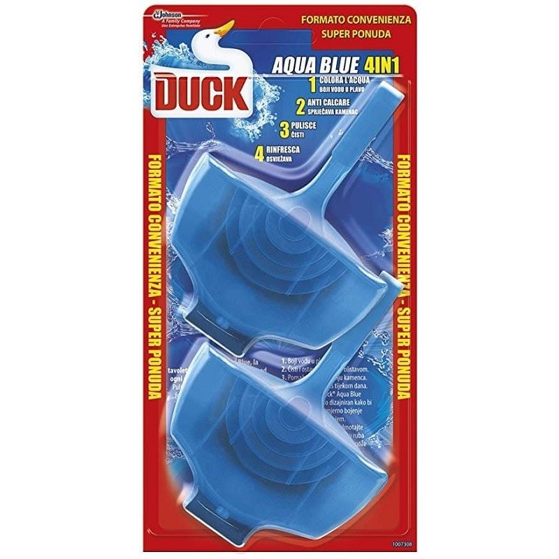 Set 3 x 2 Odorizant Toaleta Duck Aqua Blue, 40 g