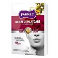 Set 3 x 20 Benzi Depilatoare Farmec, pentru Fata, cu Ceara Alba si Ulei de Argan