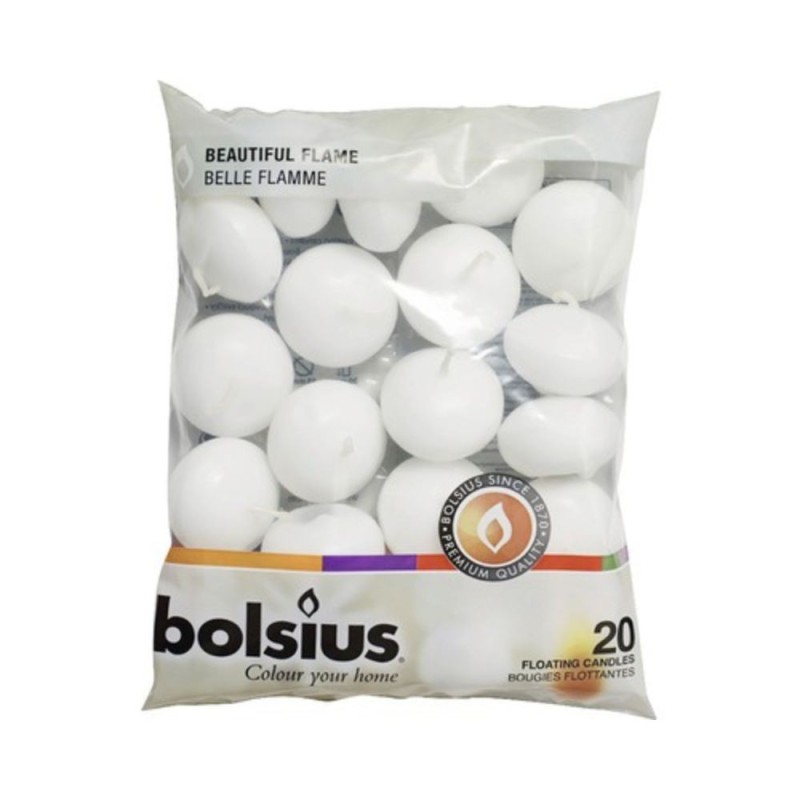 Set 3 x 20 Lumanari Plutitoare Albe