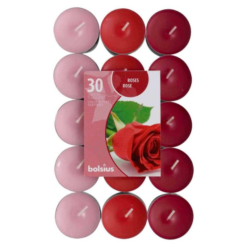 Set 3 x 30 Lumanare Pastila, Trandafiri