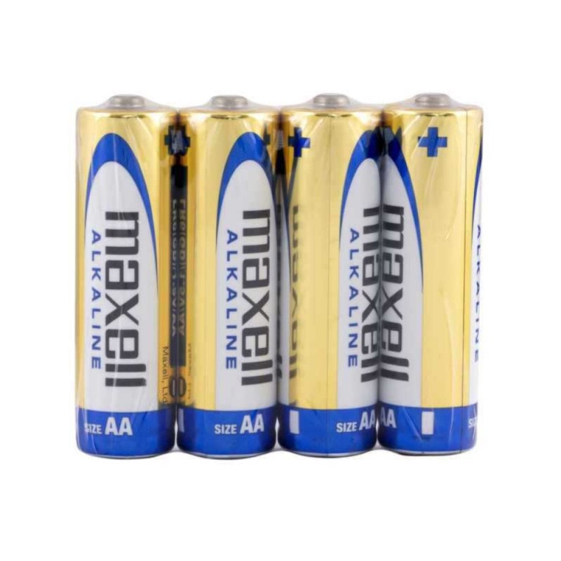 Set 3 x 4 Baterii Alcaline AA R6 Maxell, Infoliate