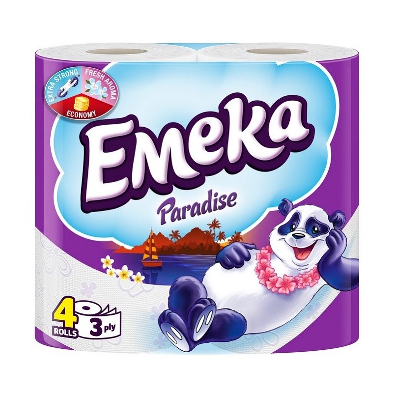 Set 3 x 4 Role Hartie Igienica Emeka Paradise 3 Straturi