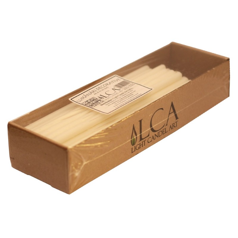 Set 3 x 45 Lumanari Menaj Alb