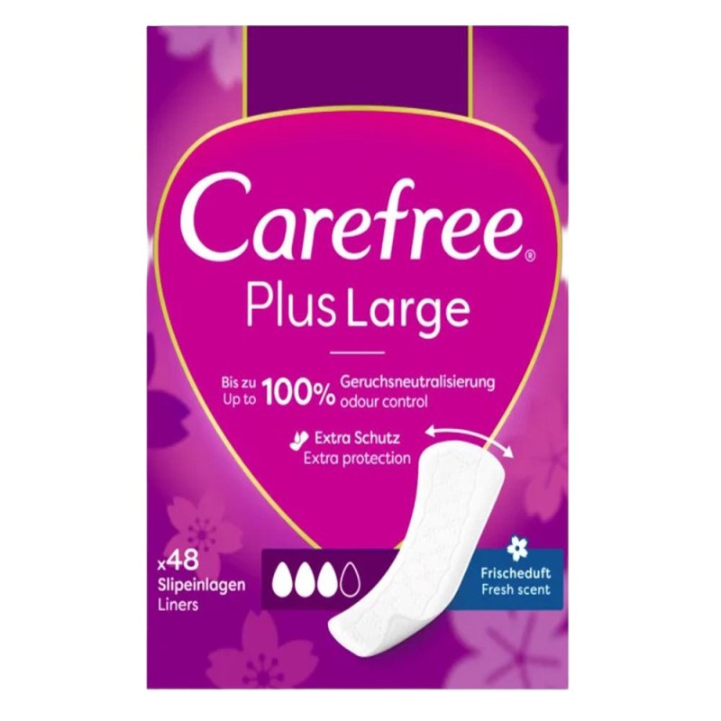 Set 3 x 48 Absorbante Zilnice Carefree Panty Plus Large