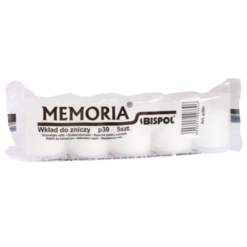 Set 3 x 5 Candela Alba Tip Rezerva Bispol, 10 Ore