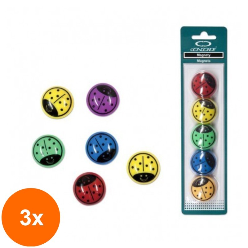 Set 3 x 5 Magneti Gargarita, 35 mm