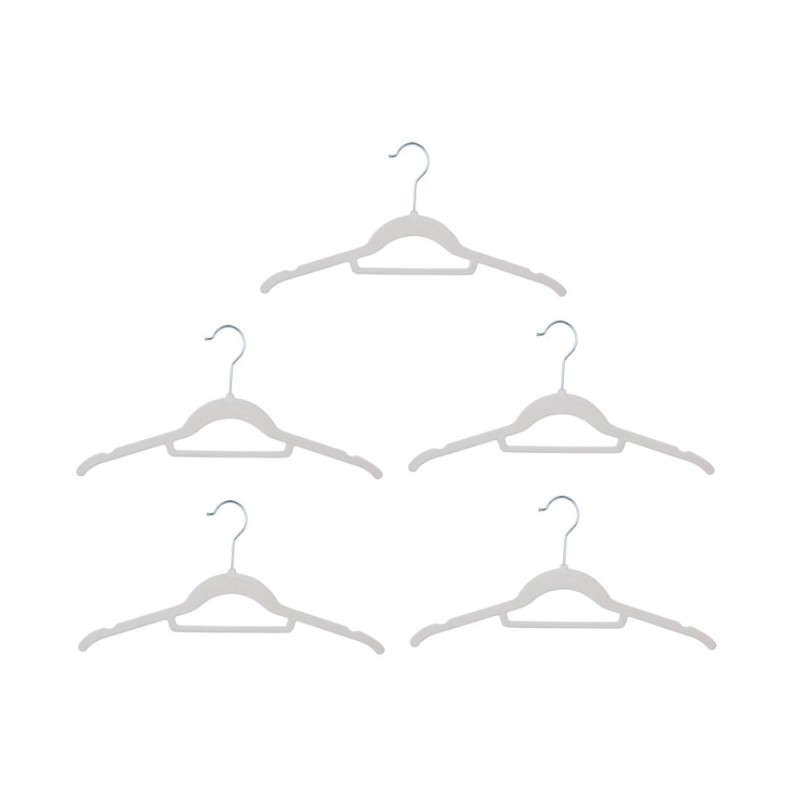 Set 3 x 5 Umerase pentru Haine, 41.50 x 20 x 0.60 cm, din Plastic si Metal, Acoperite cu Material Catifelat, Grunberg