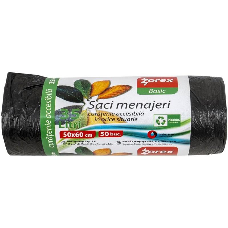 Set 3 x 50 Saci Menajeri, 50 x 60 cm, 35 l, Negri