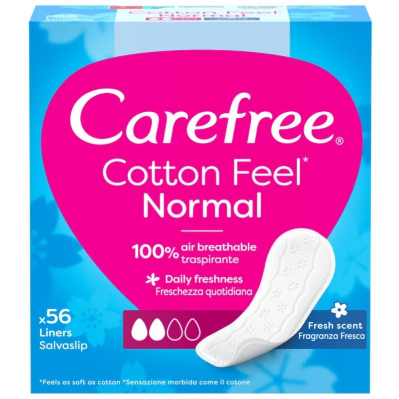 Set 3 x 56 Absorbante Zilnice Carefree Panty Liners, Cotton