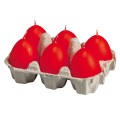 Set 3 x 6 Lumanare Ou Culoare Rosie 6 Ore