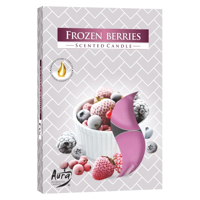 Set 3 x 6 Lumanari Pastila, 4 Ore, Fructe de Padure Inghetate