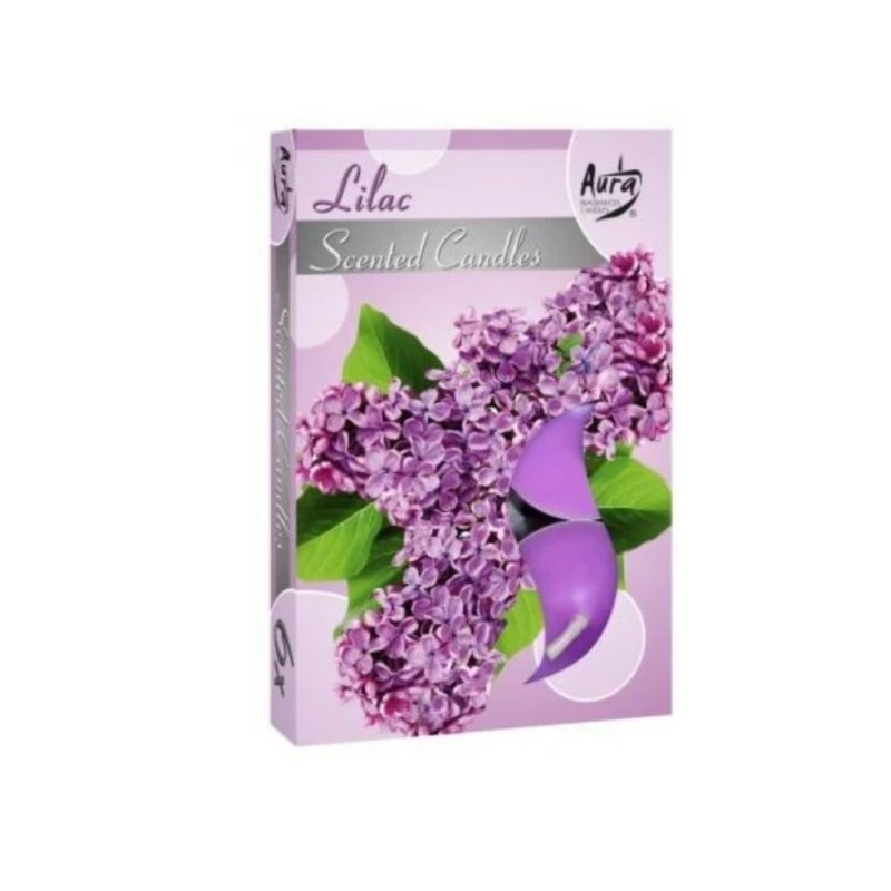 Set 3 x 6 Lumanari Pastila Liliac