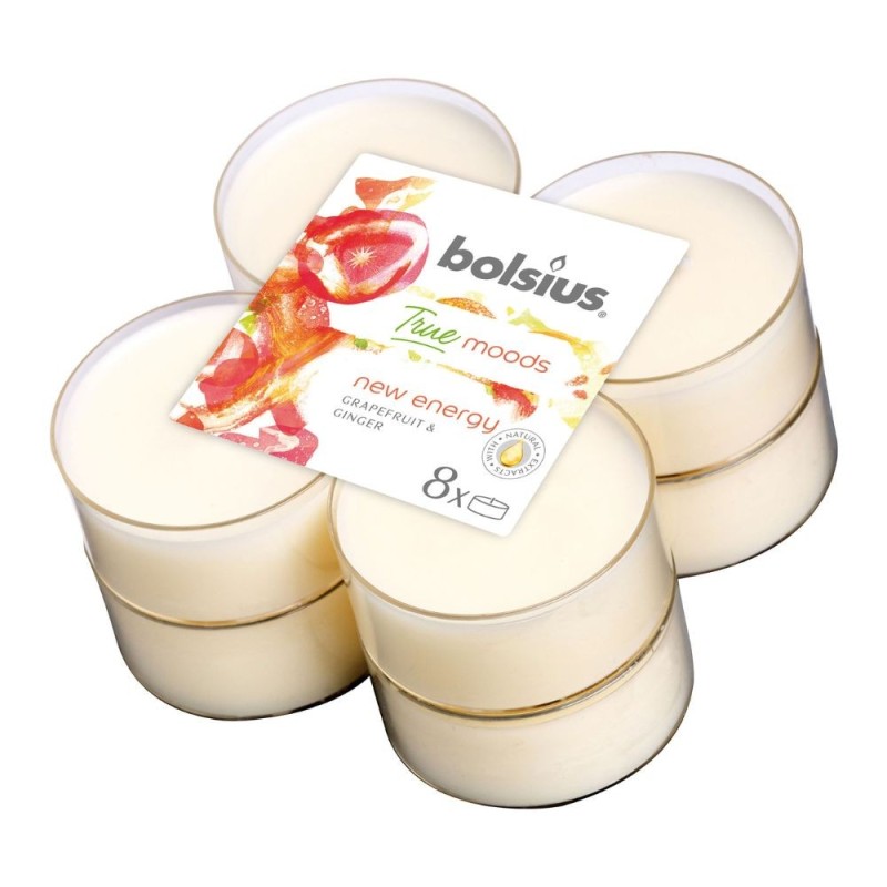 Set 3 x 8 Lumanari Pastila 8h, New Energy Gref si Ghimbir