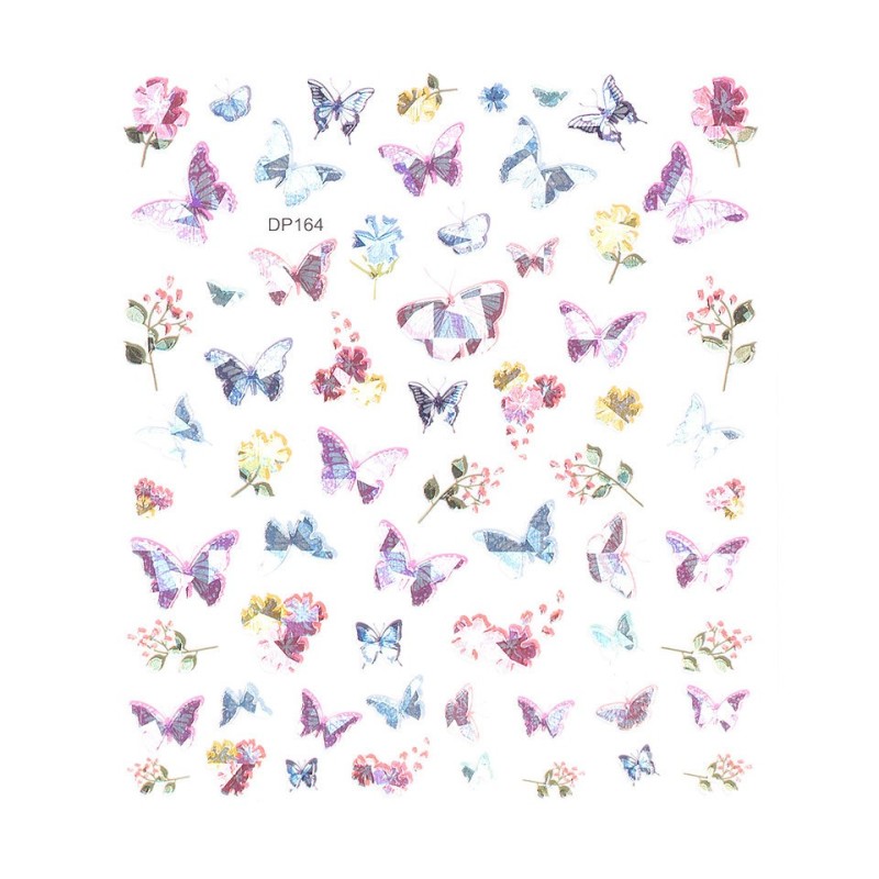 Set 3 x Abtibild Unghii SensoPRO Milano, Butterfly Attitude Dp164