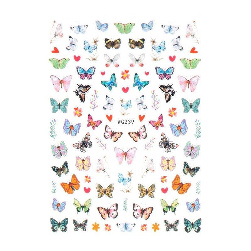 Set 3 x Abtibild Unghii SensoPRO Milano, Butterfly Euphoria Wg239