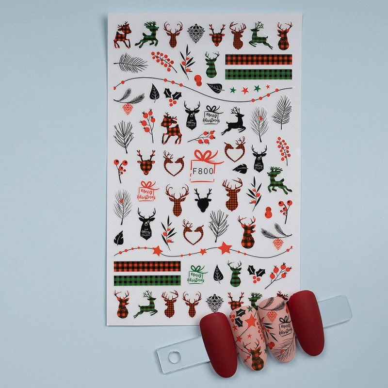 Set 3 x Abtibild Unghii SensoPRO Milano, Christmas Drops F800