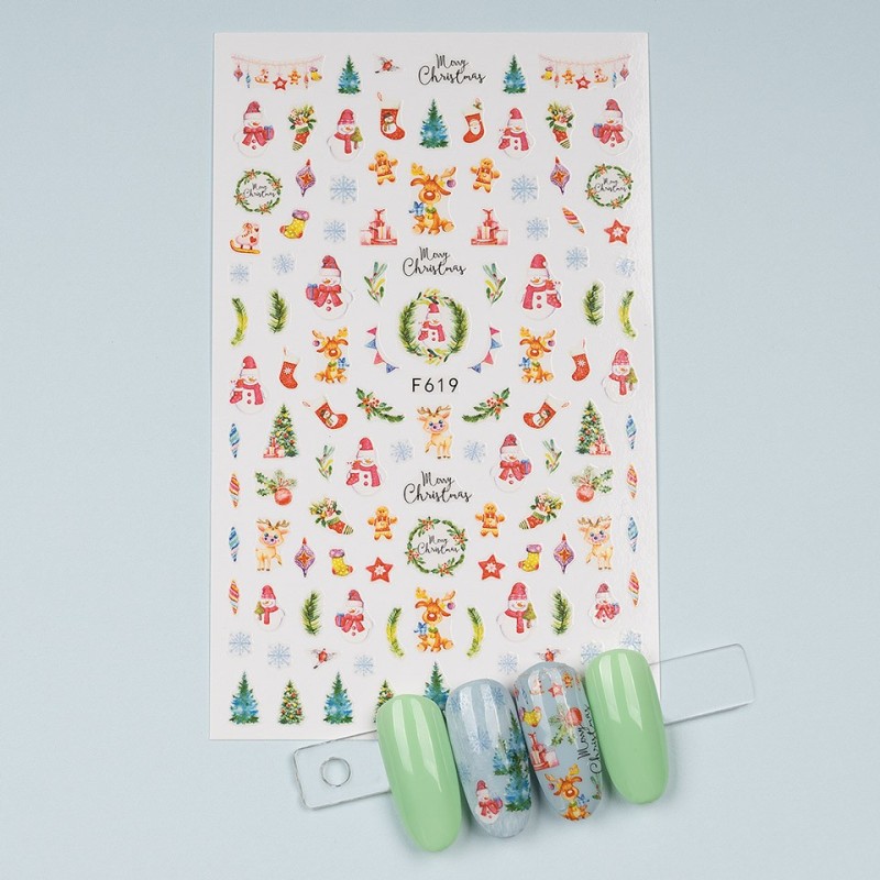 Set 3 x Abtibild Unghii SensoPRO Milano, Christmas Everywhere F619