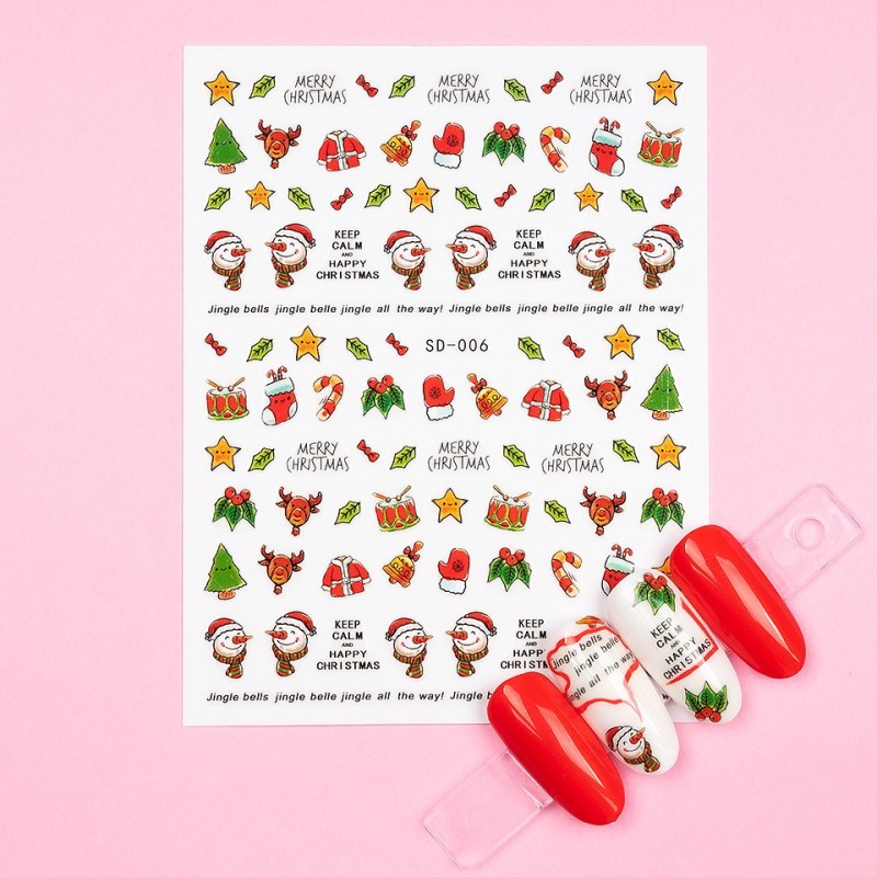 Set 3 x Abtibild Unghii SensoPRO Milano Christmas Reflection, Sd-006